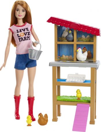 Barbie Careers Playset, Chicken Farmer Set with Fashion Doll with Red Hair &...