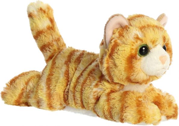 Aurora® Adorable Mini Flopsie™ Ginger Cat™ Stuffed Animal – Playful Ease – Timeless Companions – Orange 8 Inches