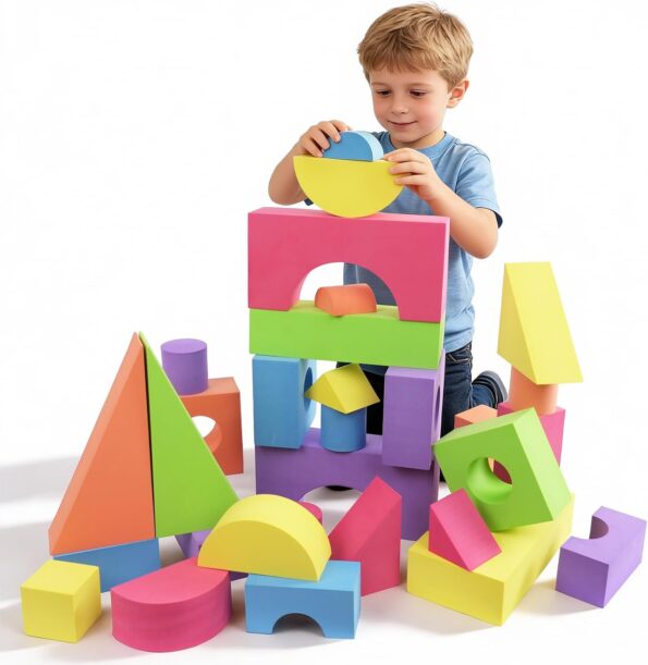 Large Building Foam Blocks for Toddlers, Toys Gifts for 2 3 4 5 6 Years Old